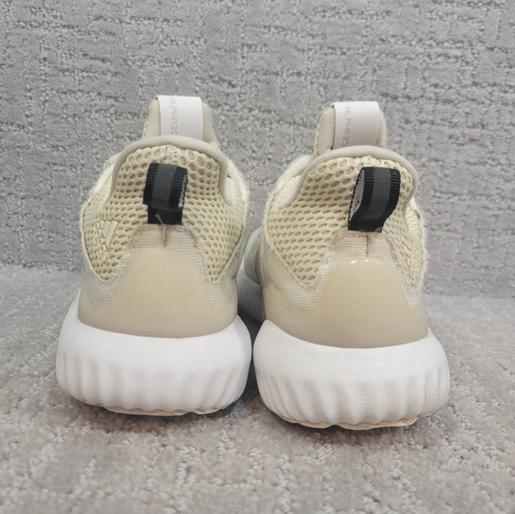 Adidas Alphabounce Women's Size 6.5 Beige Athletic Running Sneakers Shoes BW1196 - Picture 3 of 11